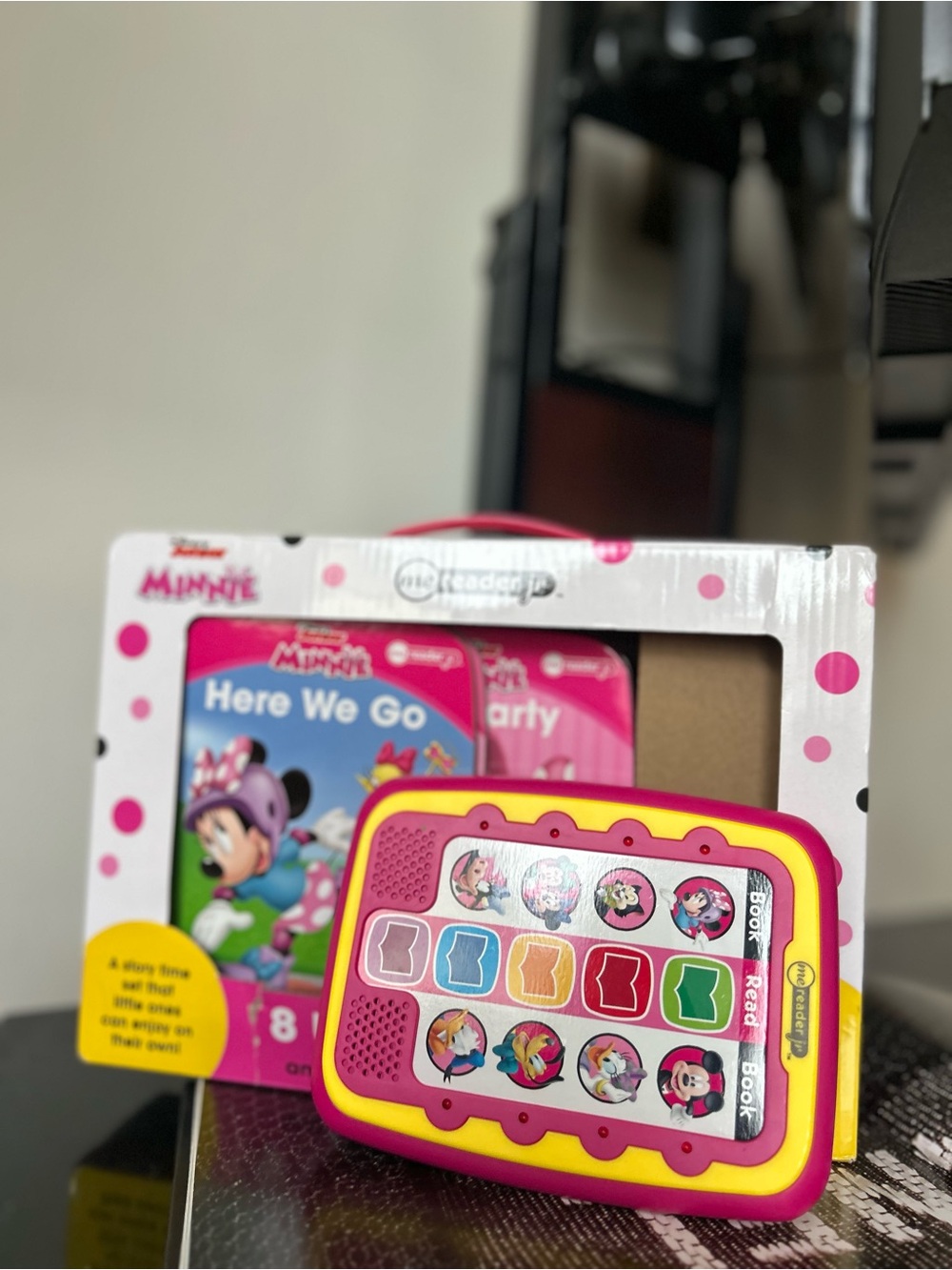 Minnie Pink & Yellow Story Reader for Kids 8 board books electronic reader